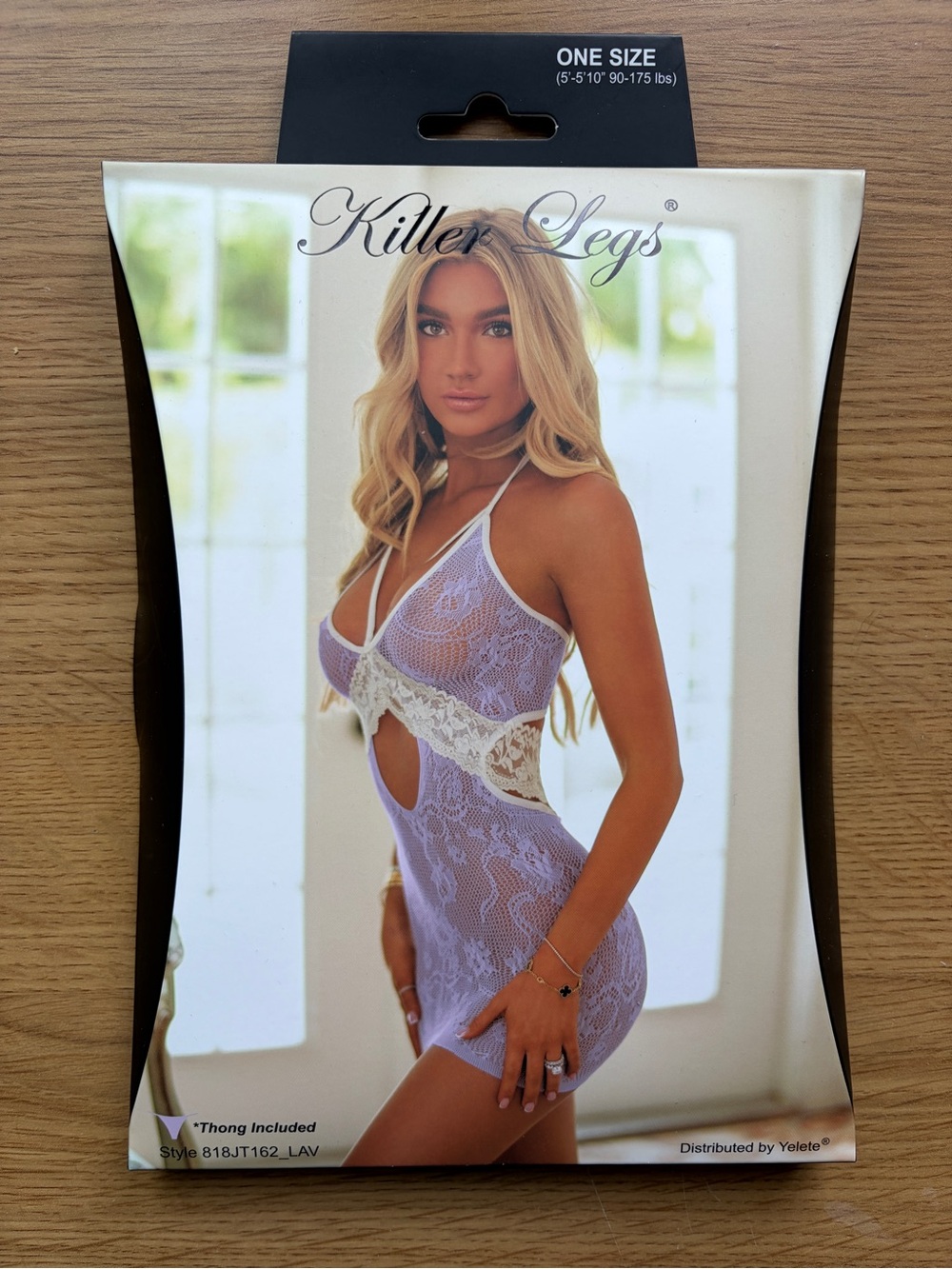 Lavender Lace Chemise with White Trim